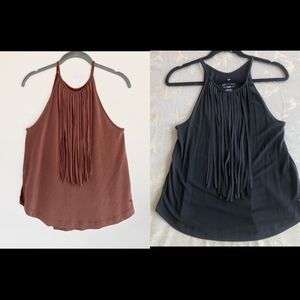 2 American Eagle Fringe Tank Tops